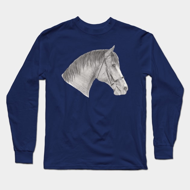 Bridled Horse Long Sleeve T-Shirt by Shyflyer